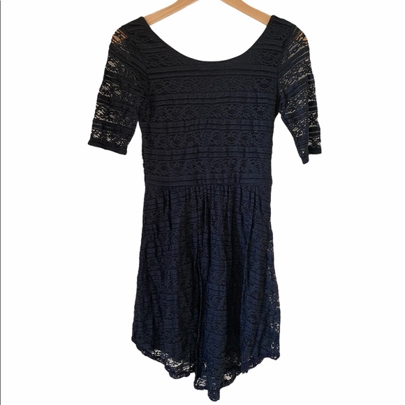 Rewind Navy Blue Lace Dress sz M - Picture 2 of 6